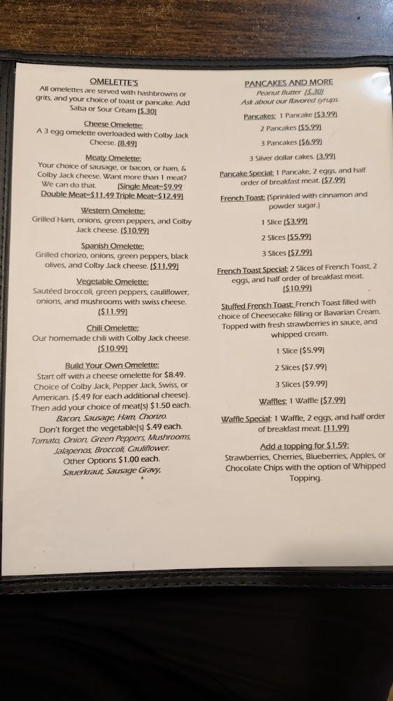 Shady Bend Cafe Menu image 1